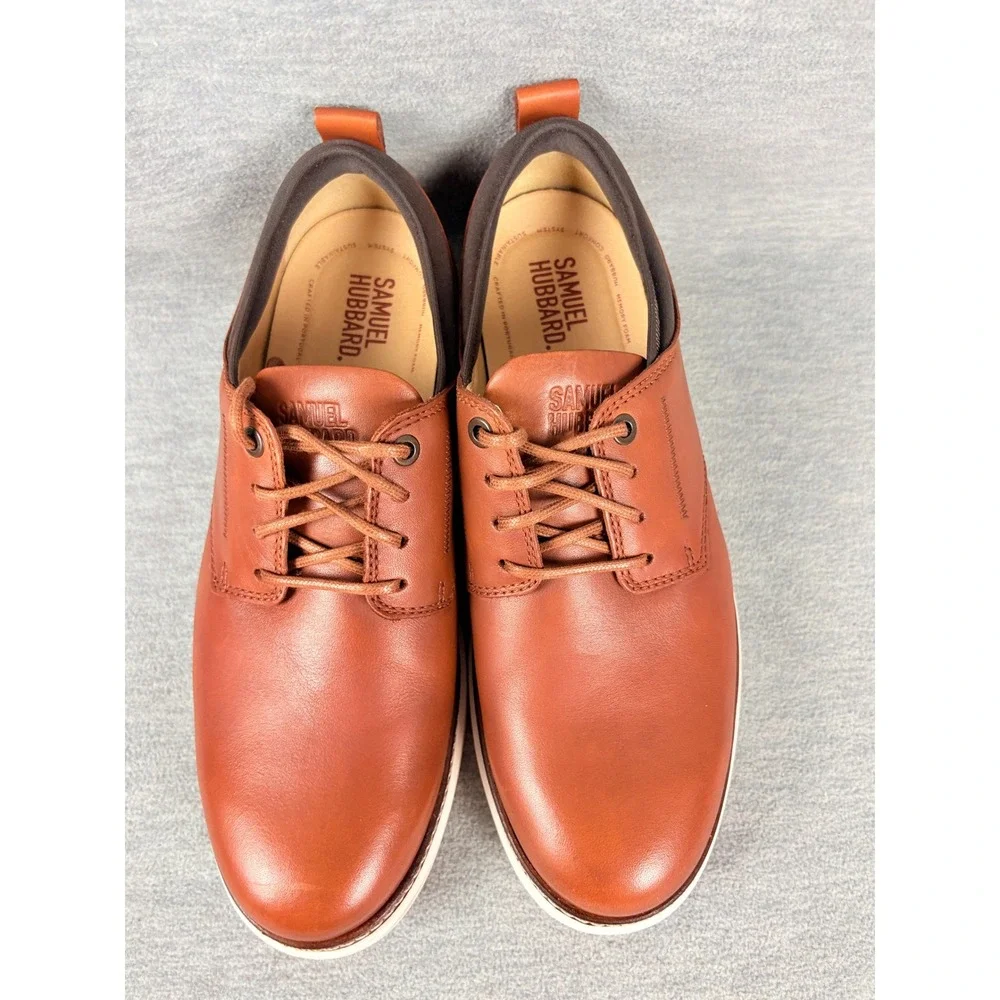 Samuel Hubbard Rafael Lace Up Shoes Mens 8 W Brown Tan Leather Oxfords Comfort